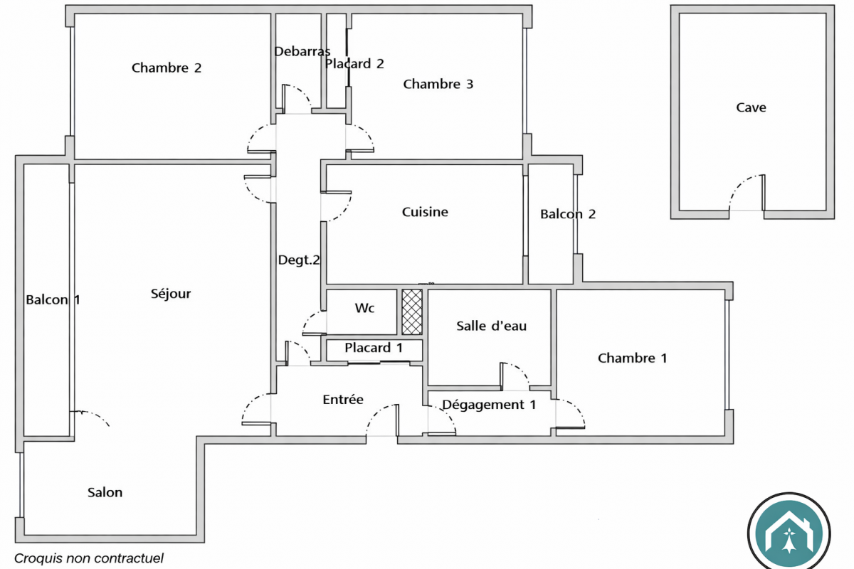 BREST : CHARMANT APPARTEMENT T5 AVEC BALCON EN IMPASSE